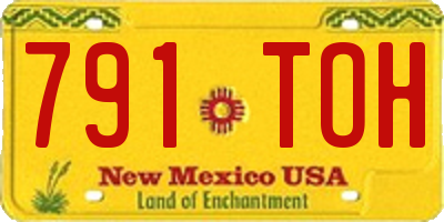 NM license plate 791TOH