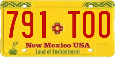 NM license plate 791TOO