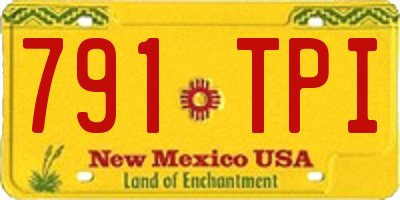 NM license plate 791TPI