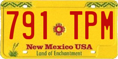 NM license plate 791TPM