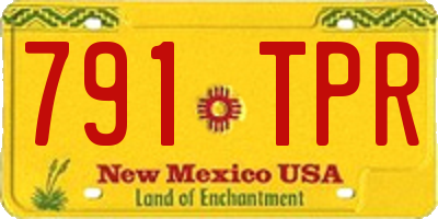 NM license plate 791TPR