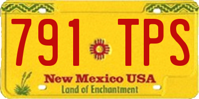 NM license plate 791TPS