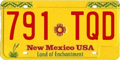NM license plate 791TQD