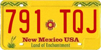 NM license plate 791TQJ
