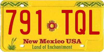 NM license plate 791TQL