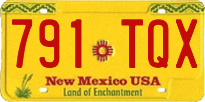 NM license plate 791TQX