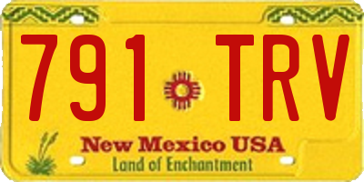 NM license plate 791TRV