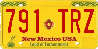 NM license plate 791TRZ