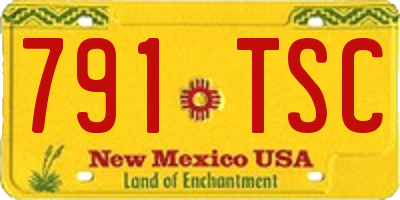 NM license plate 791TSC