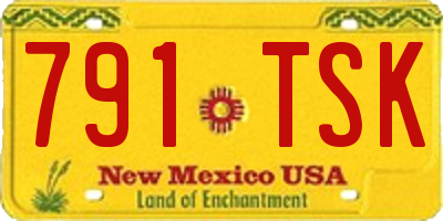 NM license plate 791TSK