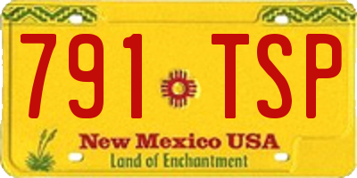 NM license plate 791TSP
