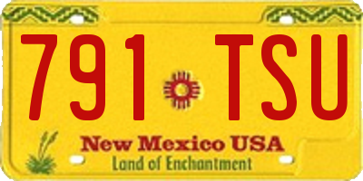 NM license plate 791TSU