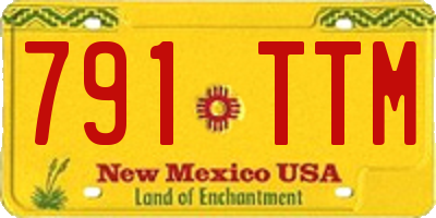 NM license plate 791TTM