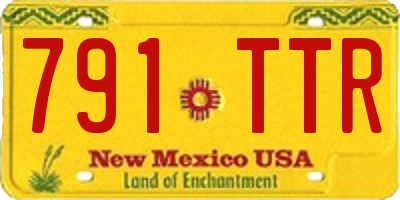 NM license plate 791TTR