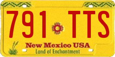 NM license plate 791TTS