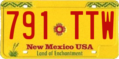NM license plate 791TTW