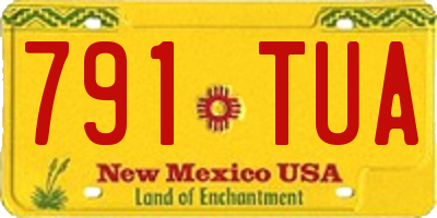 NM license plate 791TUA