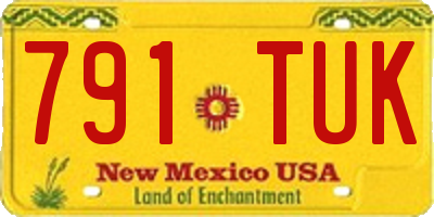 NM license plate 791TUK