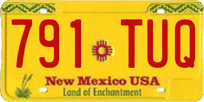 NM license plate 791TUQ