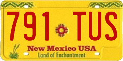 NM license plate 791TUS