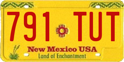 NM license plate 791TUT