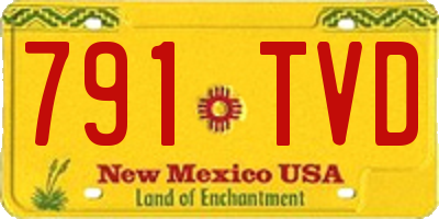 NM license plate 791TVD