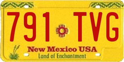 NM license plate 791TVG