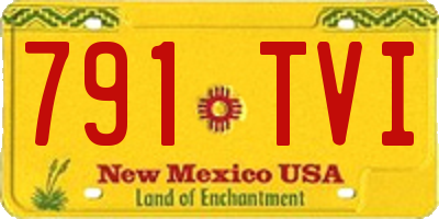 NM license plate 791TVI