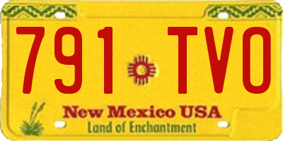 NM license plate 791TVO