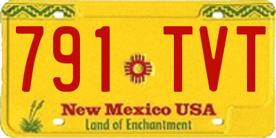 NM license plate 791TVT