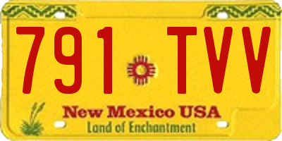 NM license plate 791TVV