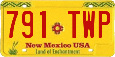 NM license plate 791TWP
