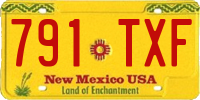NM license plate 791TXF