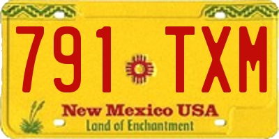 NM license plate 791TXM