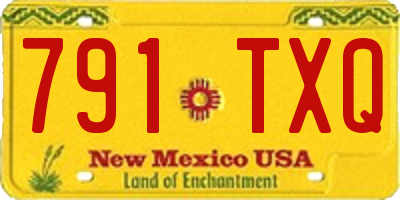 NM license plate 791TXQ
