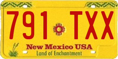 NM license plate 791TXX