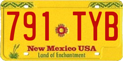 NM license plate 791TYB