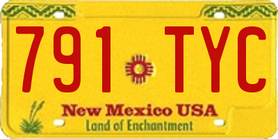NM license plate 791TYC