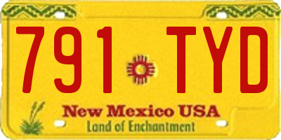 NM license plate 791TYD