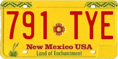 NM license plate 791TYE