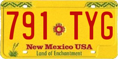 NM license plate 791TYG