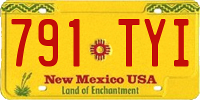 NM license plate 791TYI