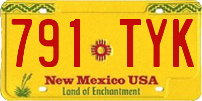 NM license plate 791TYK