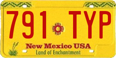 NM license plate 791TYP
