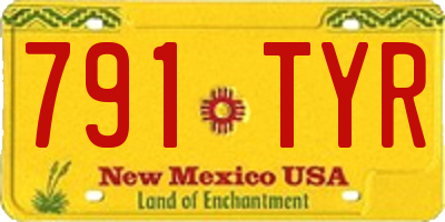 NM license plate 791TYR
