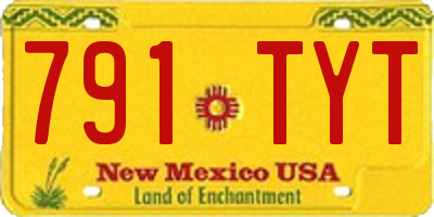 NM license plate 791TYT