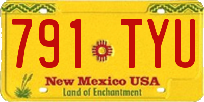 NM license plate 791TYU
