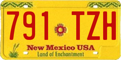 NM license plate 791TZH