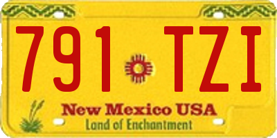 NM license plate 791TZI