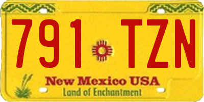 NM license plate 791TZN